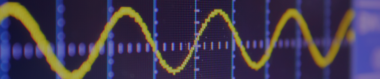 sine wave display on oscilloscope screen